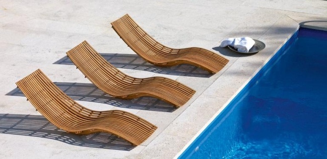Swing avtagbar kudde teak solstol design utomhus