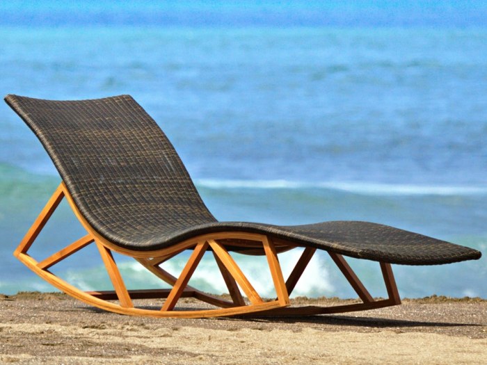 onda solstol lounge möbler trä textil strand