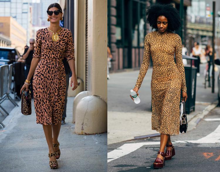 Outfits med leopardmönster sommar våren elegant