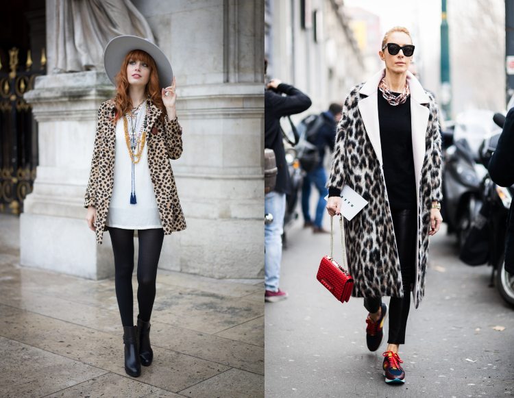 Leopard Print Coat Leggings Byxor Outfits