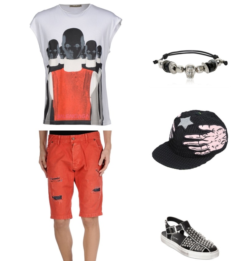 outfits-sommar-2015-tshirt-balenciaga-byxor-50carat-armband-amcq-cap-ateliervlisco