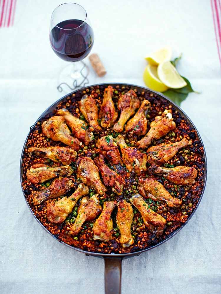 Kyckling Paella Recept Snabbmatrecept Jamie Oliver