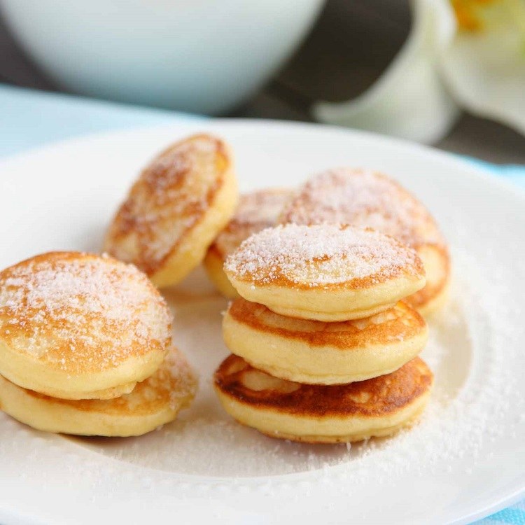 Mini pannkaka recept frukost idéer hög i protein hälsosam