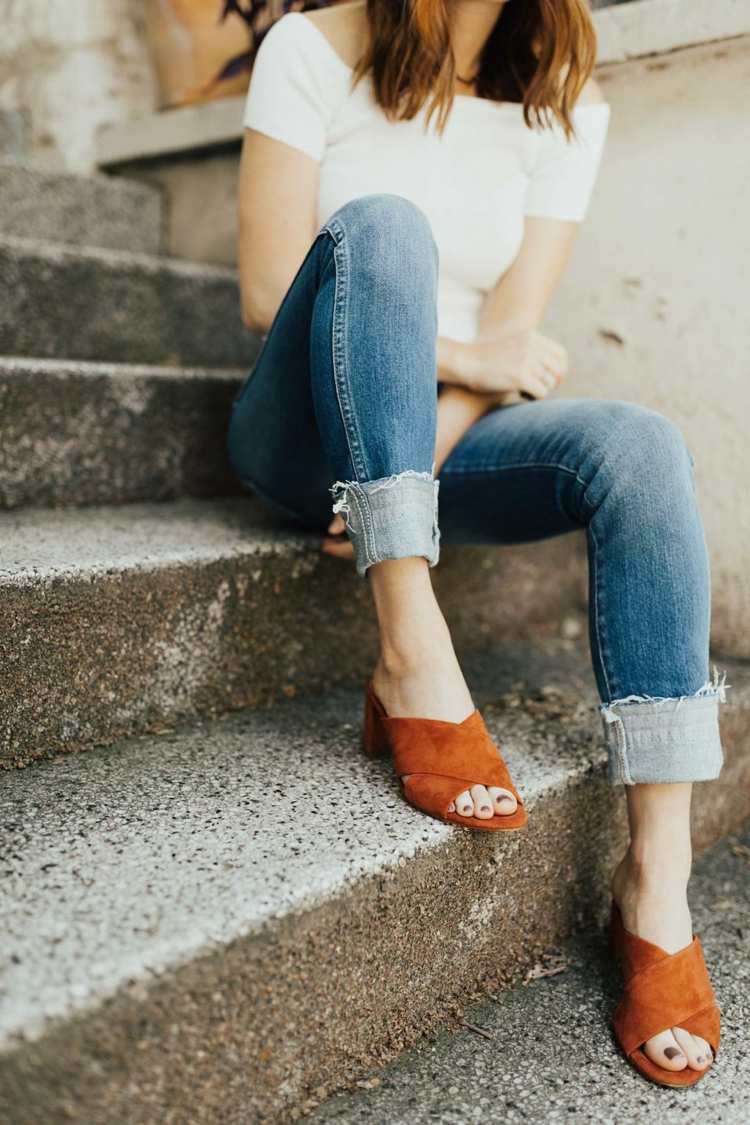 Mules kvinnor affärskläder sommar skinny jeans sko trender 2020