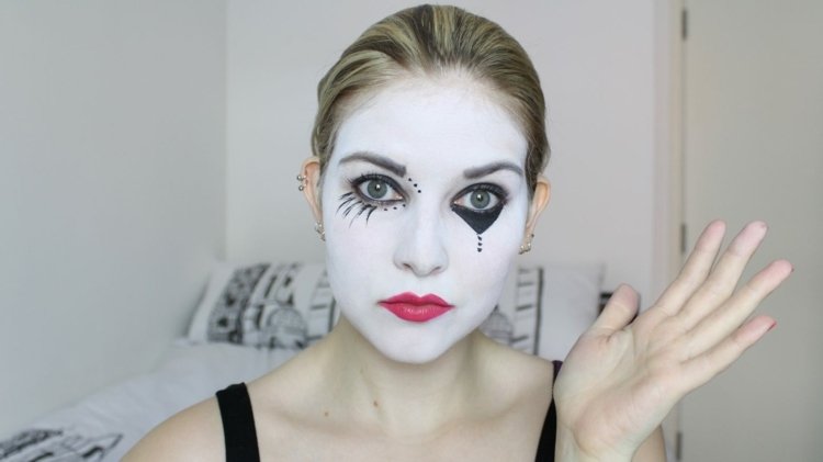 kvinna ansiktsmålning idéer för karneval halloween eleganta smink tips
