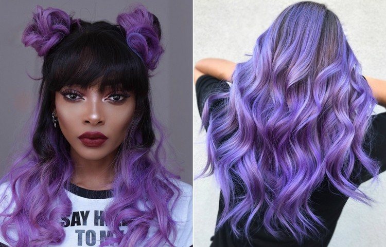 violett hår trend hårfärg 2018 års färg