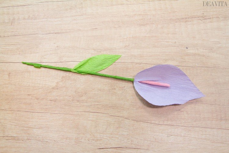 Papper blomma tinkering instruktioner Kalia bladgrön