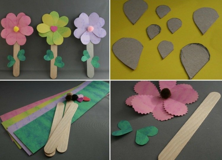 papper-blommor-tinker-barn-stencil-gör-det-själv-kartong-glasspinnar-blommor-hjärtan
