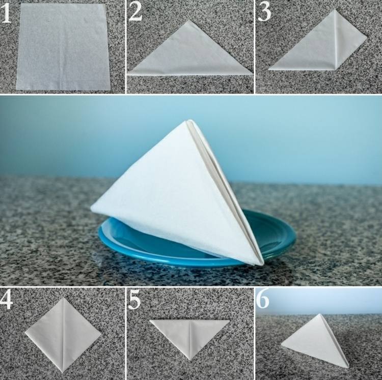 pappersservetter vik pyramid triangel festlig enkel idé