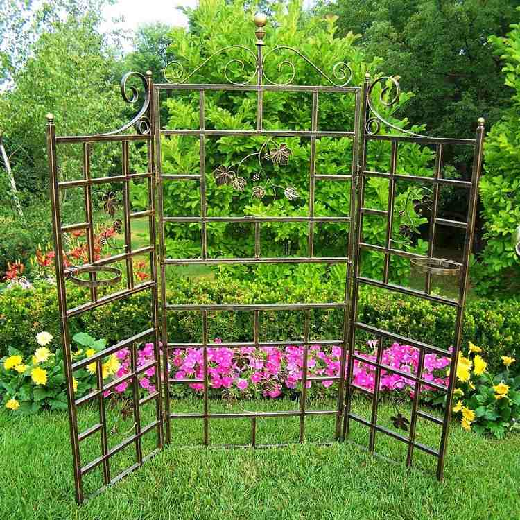 skärm-trädgård-metall-växter-motiv-dekoration-blommor-vår