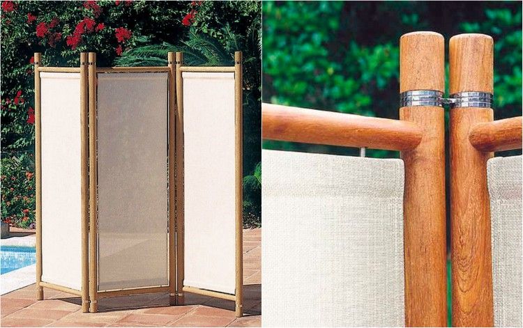 skärm-trädgård-modern-trä-batyline-tyg-rostfritt stål-gångjärn