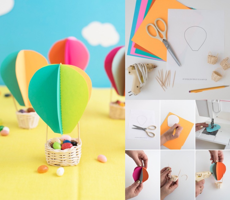 Gör enkla födelsedagsborddekorationer själv, pyssla med pappersballonger