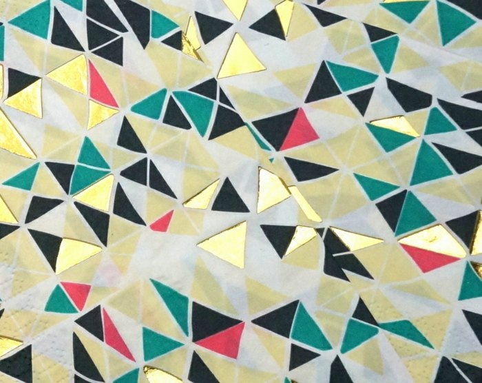 servetter fest design geometriska mönster guld