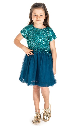 Sequin φόρεμα για παιδικά νυχτερινά πάρτι