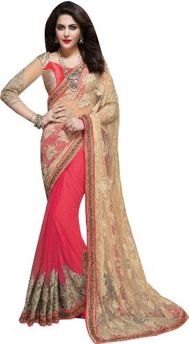 Party Wear Sarees-Heavy Embroidered Party-wear Saree 10