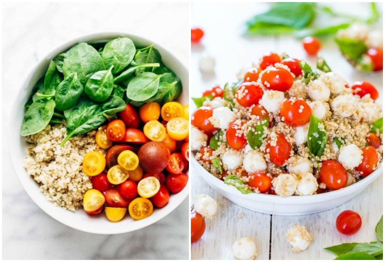 festsallader-snabb-friska-recept-tomat-mozzarella-quinoa