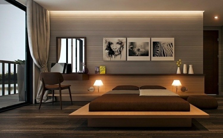 belysning-sovrum-minimalistisk-sänglampa-gardin-toalettbord