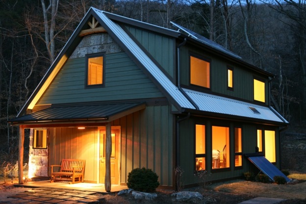 passivhus för att spara energi solenergi tak design