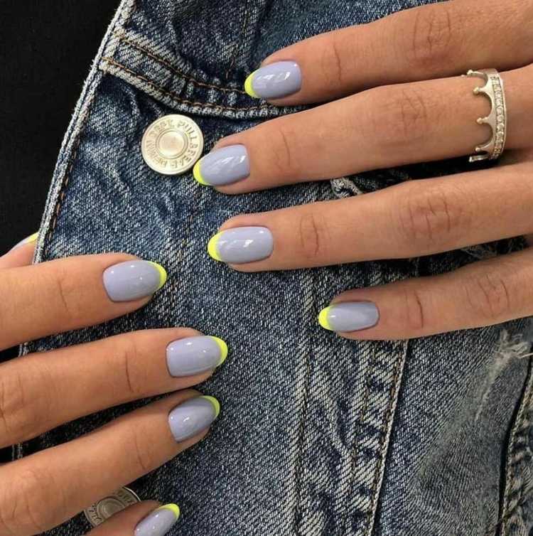 Pastell franska naglar pastellfärgade nageltips Nageltrender sommar