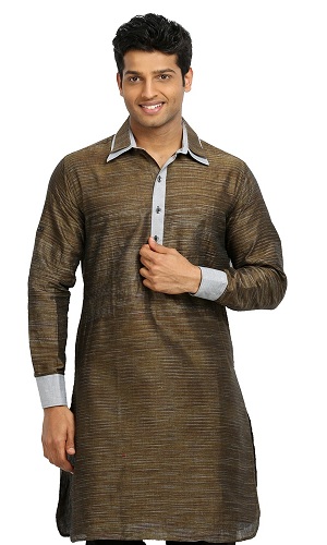 Miesten Pathani Kurta - kultainen