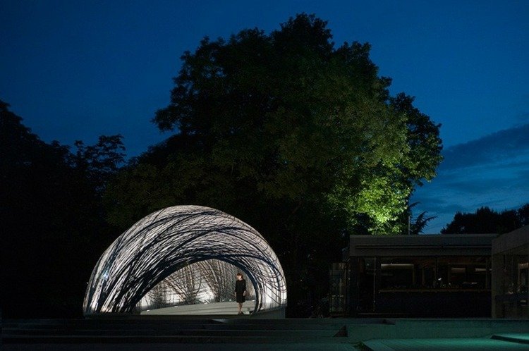 paviljong kol natt belysning plast idé projekt
