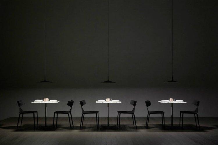 Hänglampa för matsal -modern-betong-svart-minimalistisk-design