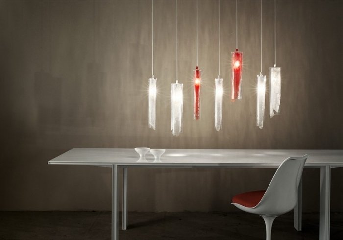 Designer-hängande-lampor-för-matsal-röd-vit-halogen-glas-FRAME-TERZANI