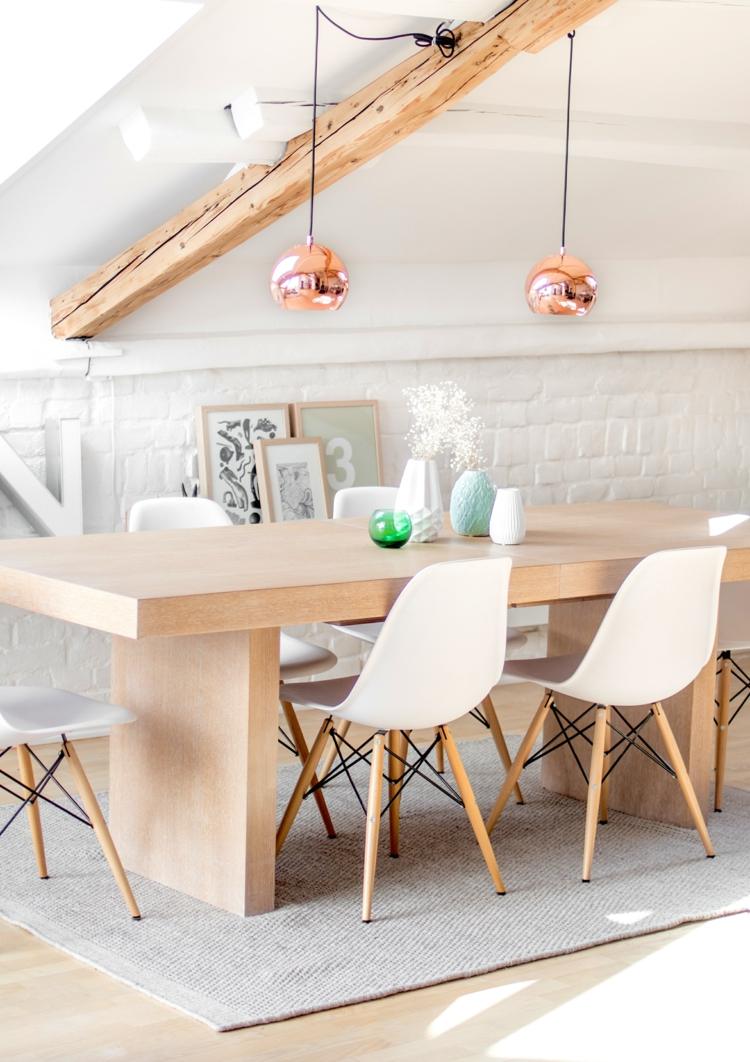 Hängande lampor matsal inrätta idéer modern minimalistisk