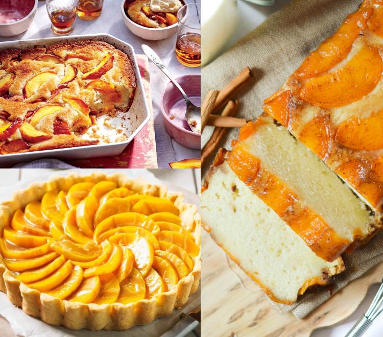 Peach Recept för Sheet Cake and Tart and Cobbler