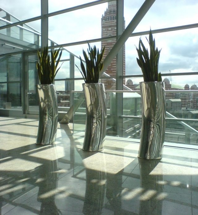 Blomkrukor aluminium-design planters-office hallar