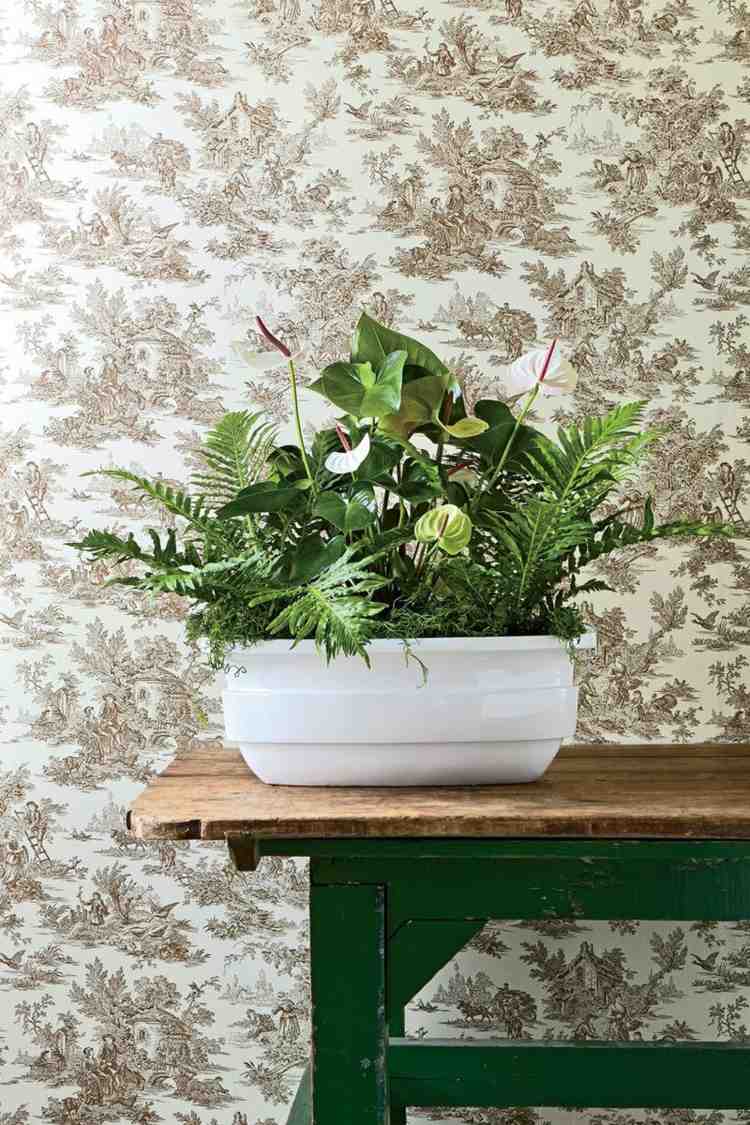 planter inuti vit anthurium blechnum fern louisianamoos