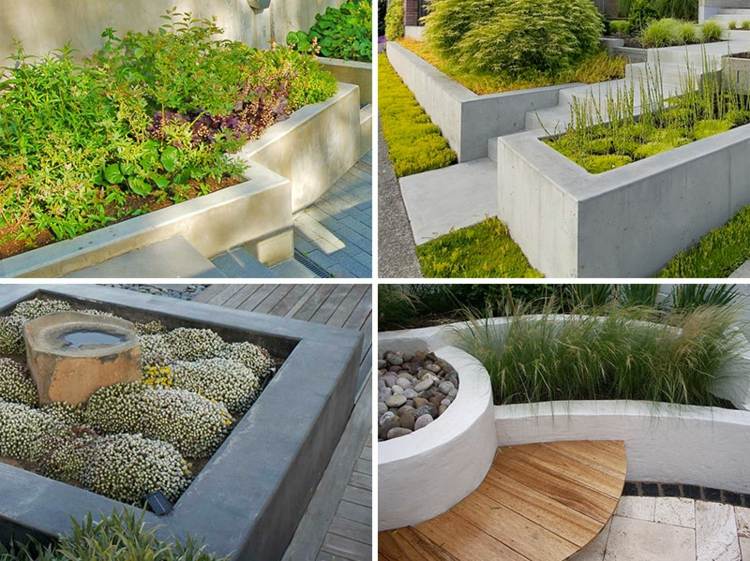 betongplanter idéer-modern-chic-graeser-plantering