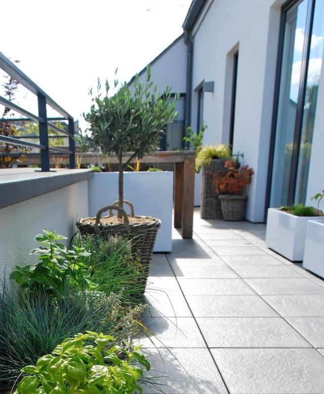 planter fiber cement balkong urban trädgårdsarbete projekt