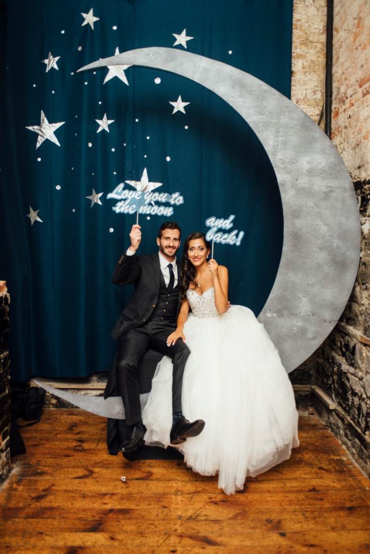 månen bakgrund idé för foto hörn bröllop tillbehör