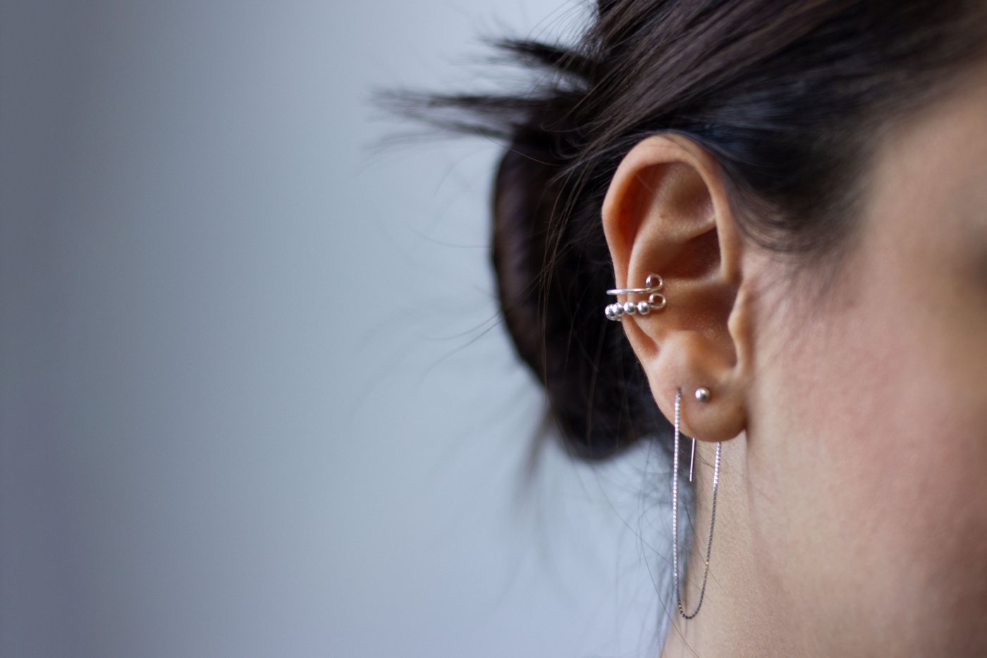 Silver snygga piercing smycken för kvinna