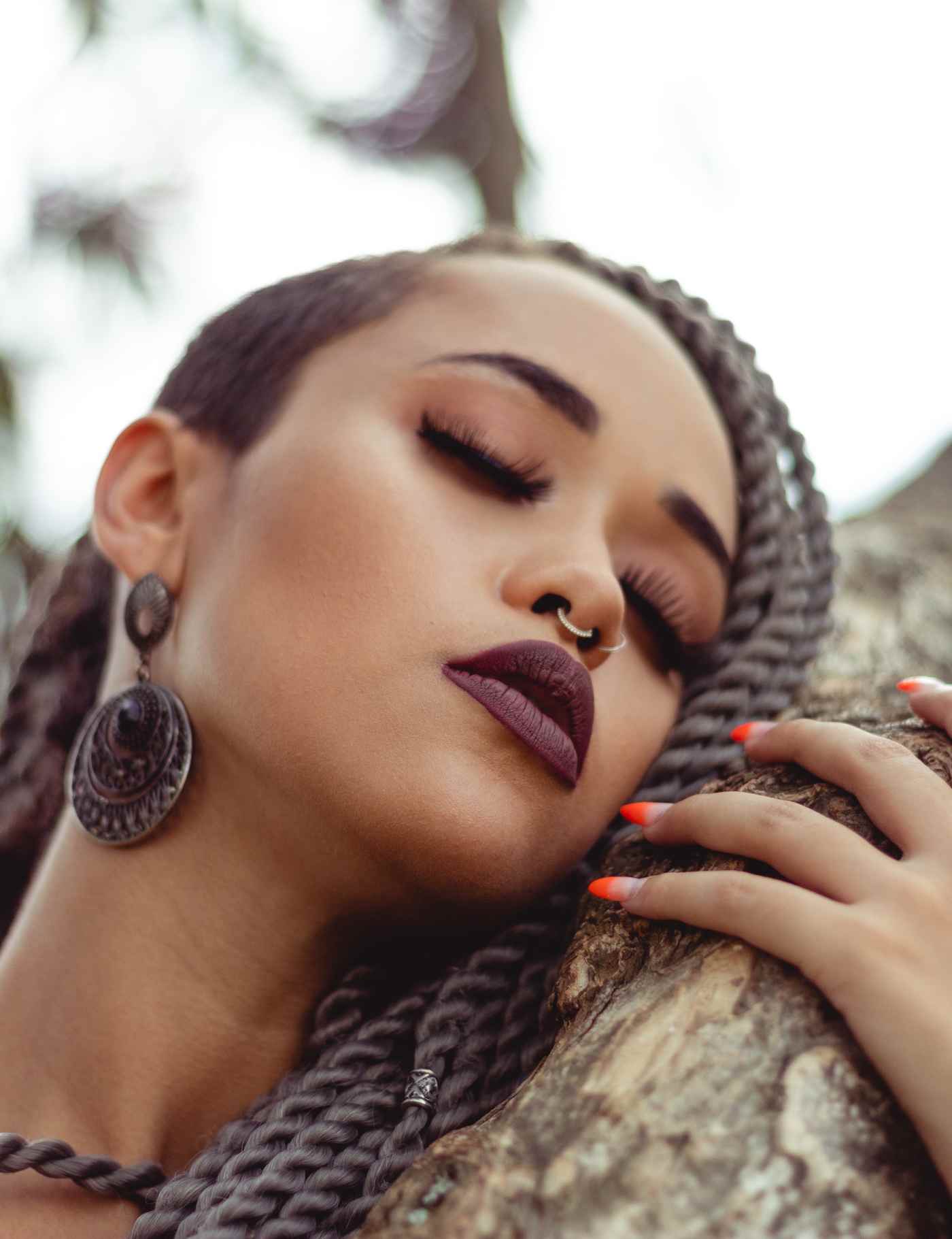 Näshåltagande ring septum tunn silver kvinna