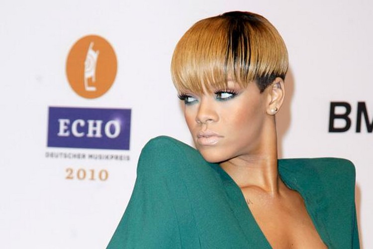 Rihanna frisyrer svamp huvud frisyr kändisar med kort hår