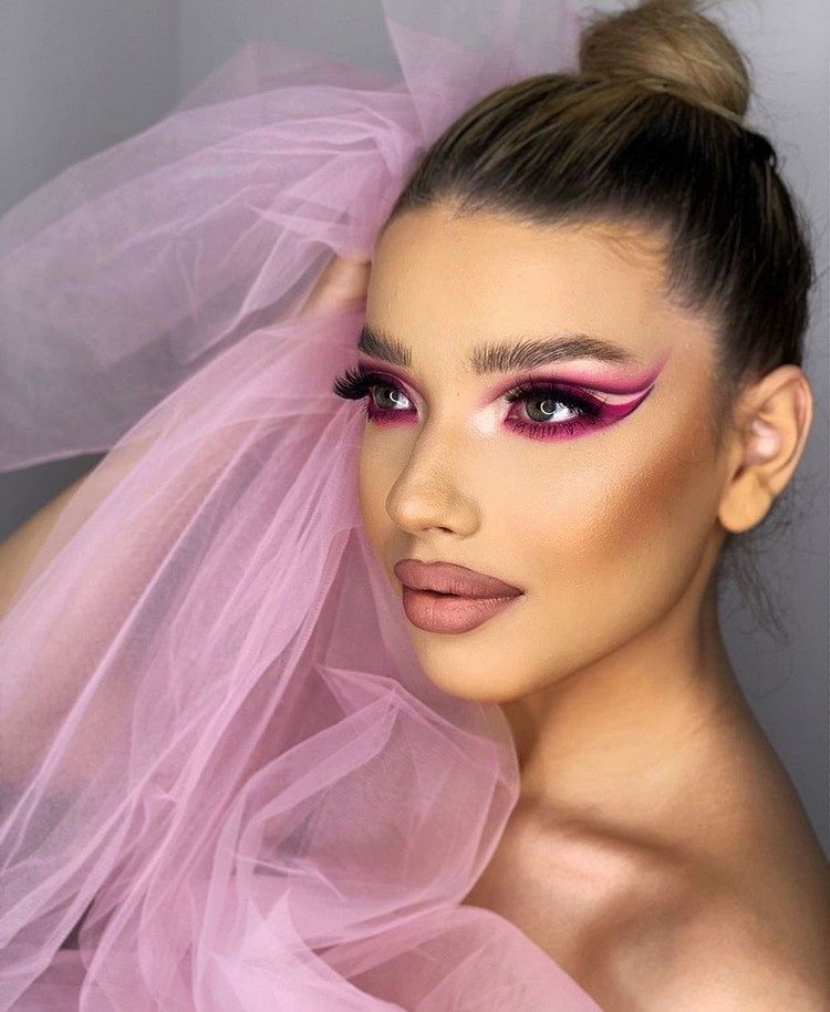 Rosa eyeliner makeup trender 2021 bröllop smink tips
