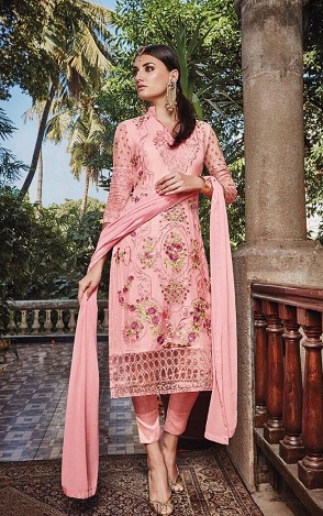 Σχέδιο Cigarette Pink Salwar Suits