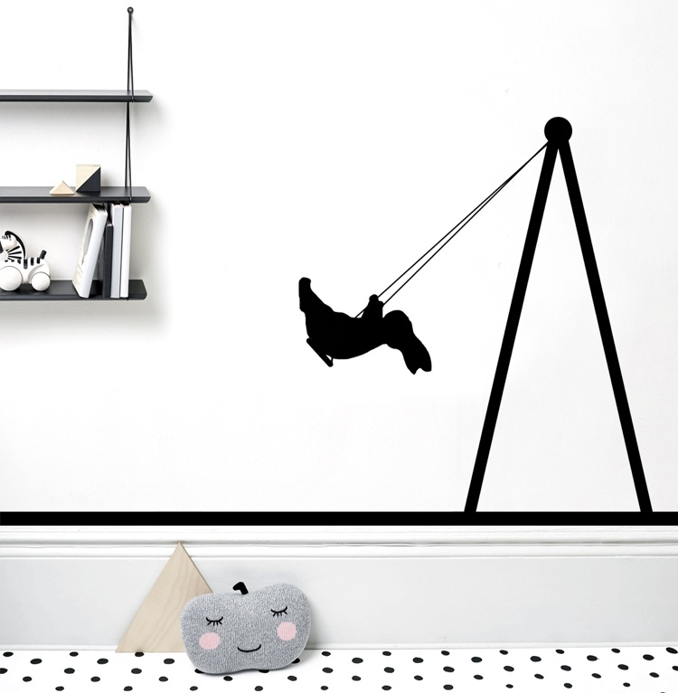 Barnrum deco trend väggklistermärken minimalistiskt avtagbara