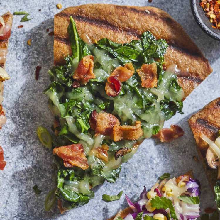 pizza grill bladrika bacon cheddar toppings recept