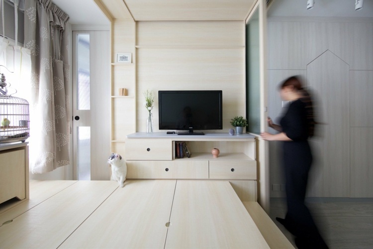 Att bo i ett litet utrymme med platsbesparande multifunktionella möbler är inga problem