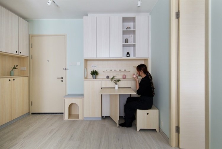Rymdbesparande och multifunktionella möbler är perfekta för små rum