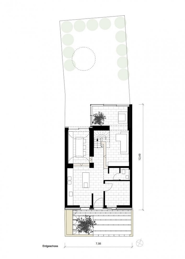 Pünktchen Haus Frankturt-Grundrisse bottenvåning