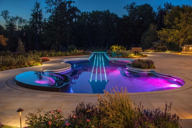 Pool lila Led glans fantastiskt vackra bilder
