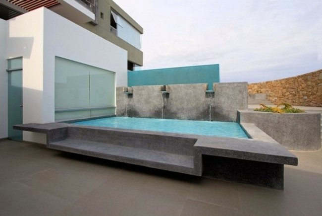 Betongpool modern minimalistisk arkitekturdesign