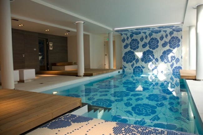 Mosaik kakel pool hus chic interiör