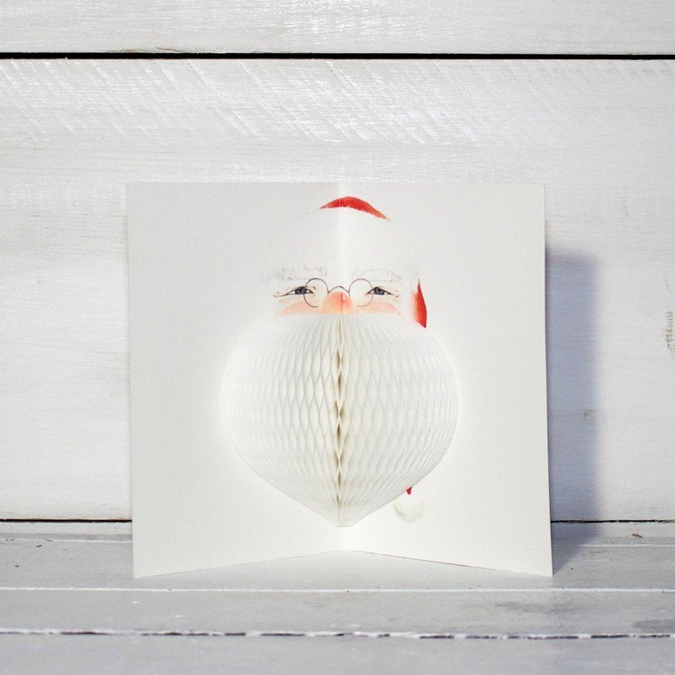 julkort-självdesign-pop-up-jultomten-honungskaka-papper-boll