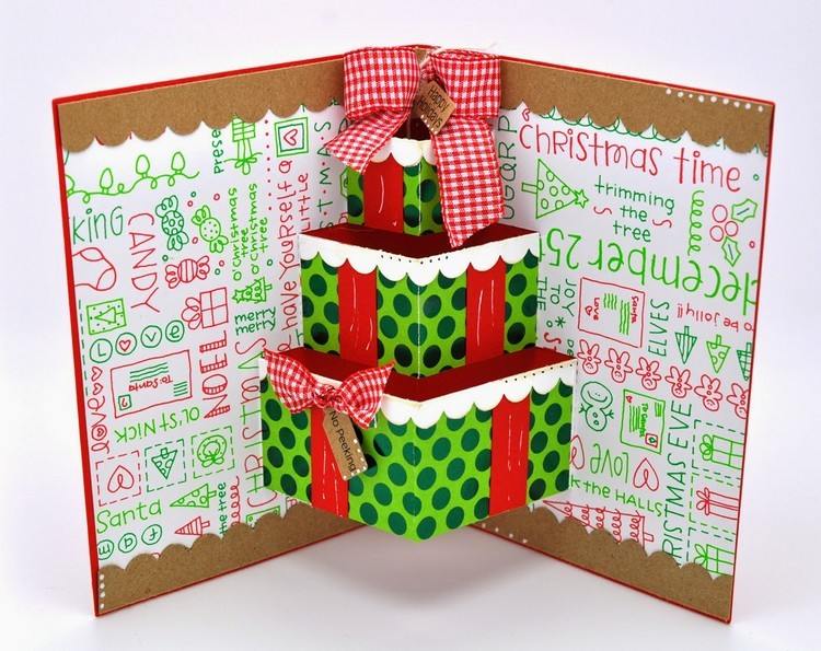 Gör dina egna julkort pop-up presenttorn