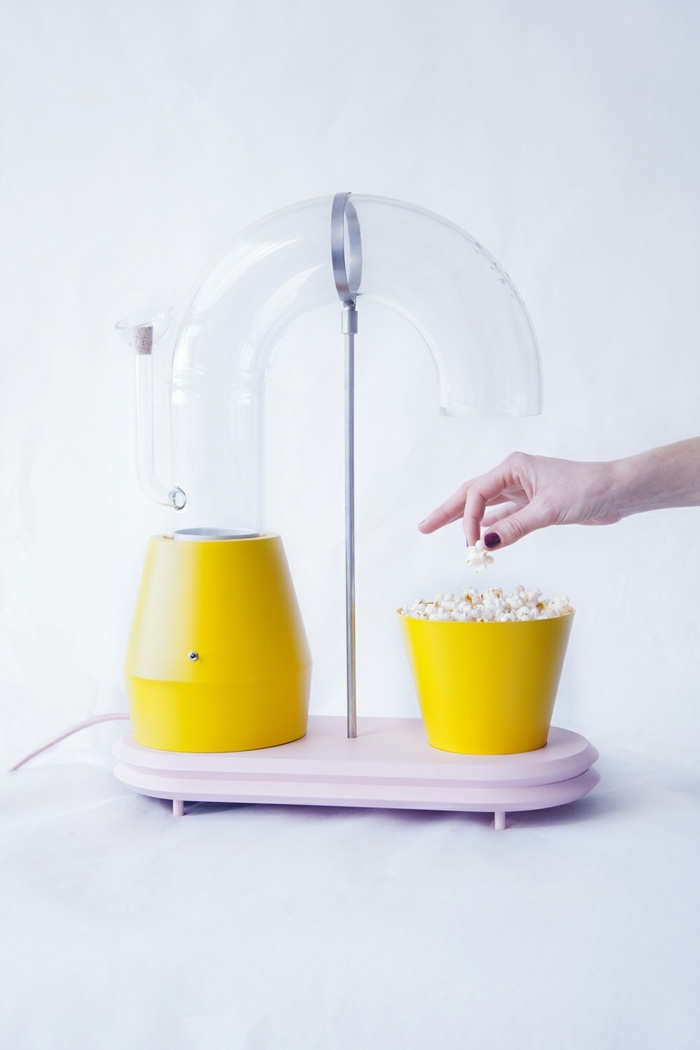 Popcorn Food Device Förbered gul design